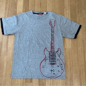 UnionBay Guitar Print Gray T-Shirt Size L